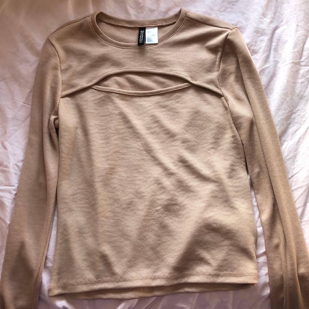 H&M cutout long sleeve shirt